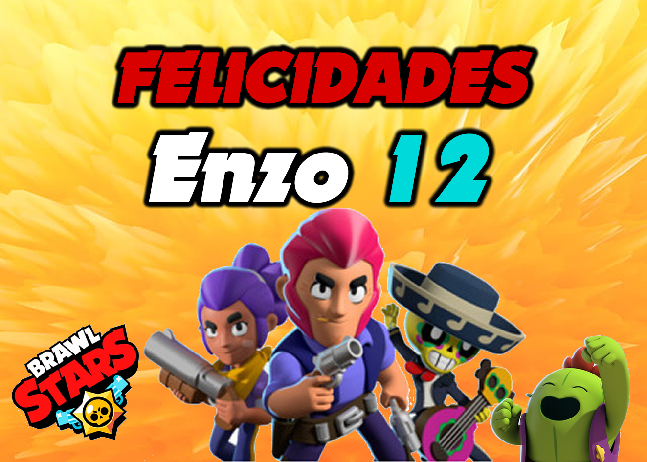 OBLEA de Brawl Stars rectangular personalizada para pastel o Tarta, especial para cumpleaños