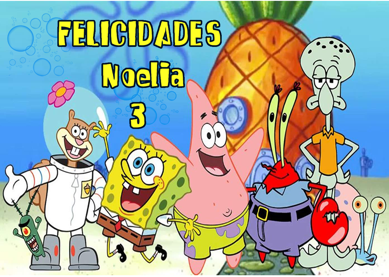 OBLEA de Bob Esponja rectangular personalizada para pastel o Tarta, especial para cumpleaños
