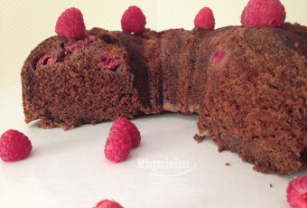 bundt de choco y frambuesa