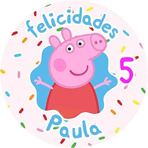 OBLEA de  PEPPA PIG personalizada para pastel o Tarta, especial para cumpleaños