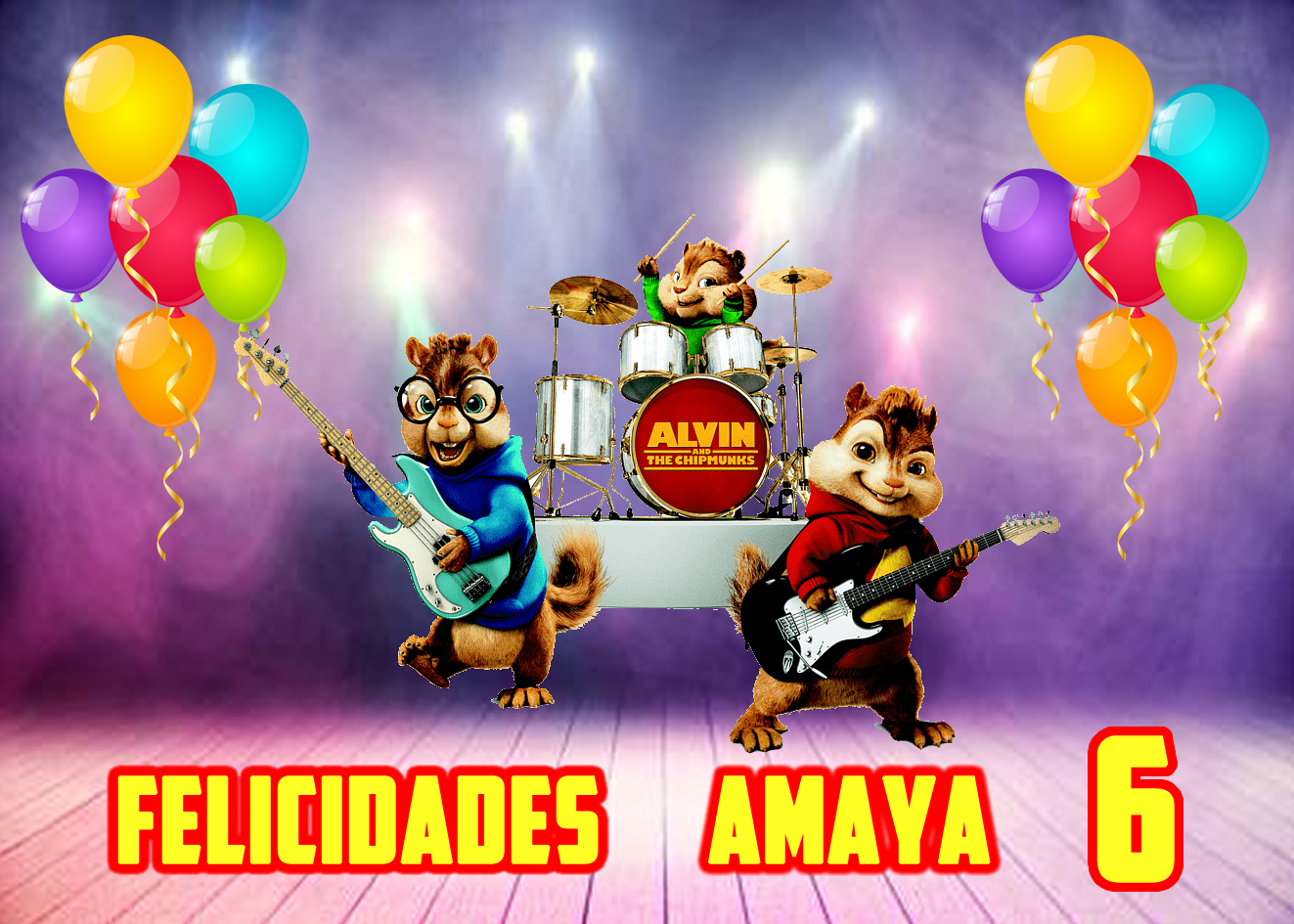 OBLEA de Alvin y las Ardillas rectangular personalizada para pastel o Tarta, especial para cumpleaños