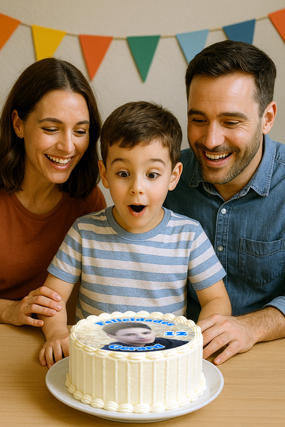OBLEA de  Barça personalizada para pastel o Tarta, especial para cumpleaños