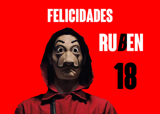 OBLEA de La Casa de Papel rectangular personalizada para pastel o Tarta, especial para cumpleaños