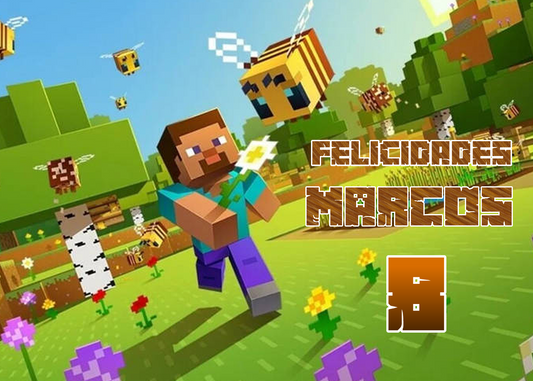 OBLEA de Minecraft 2 rectangular personalizada para pastel o Tarta, especial para cumpleaños
