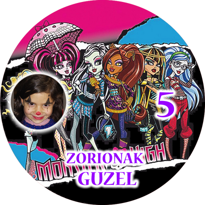 OBLEA de Monster High 2 personalizada para pastel o Tarta, especial para cumpleaños