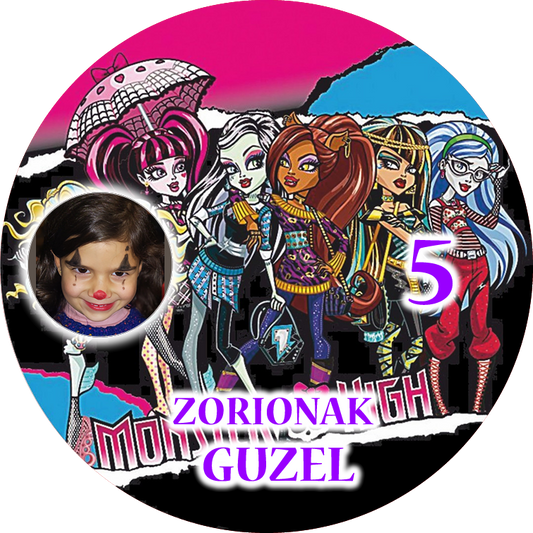 OBLEA de Monster High 2 personalizada para pastel o Tarta, especial para cumpleaños