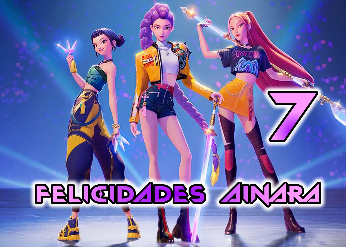 Oblea guerreras k-pop rectangular