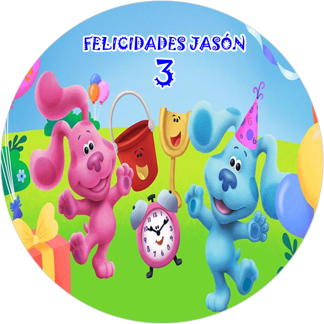 OBLEA de  Las pistas de Blue personalizada para pastel o Tarta, especial para cumpleaños