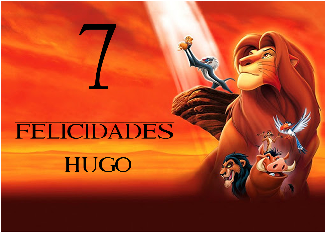 OBLEA de El rey leon rectangular personalizada para pastel o Tarta, especial para cumpleaños