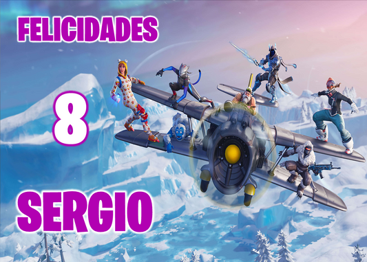 OBLEA de Fornite 1 rectangular personalizada para pastel o Tarta, especial para cumpleaños