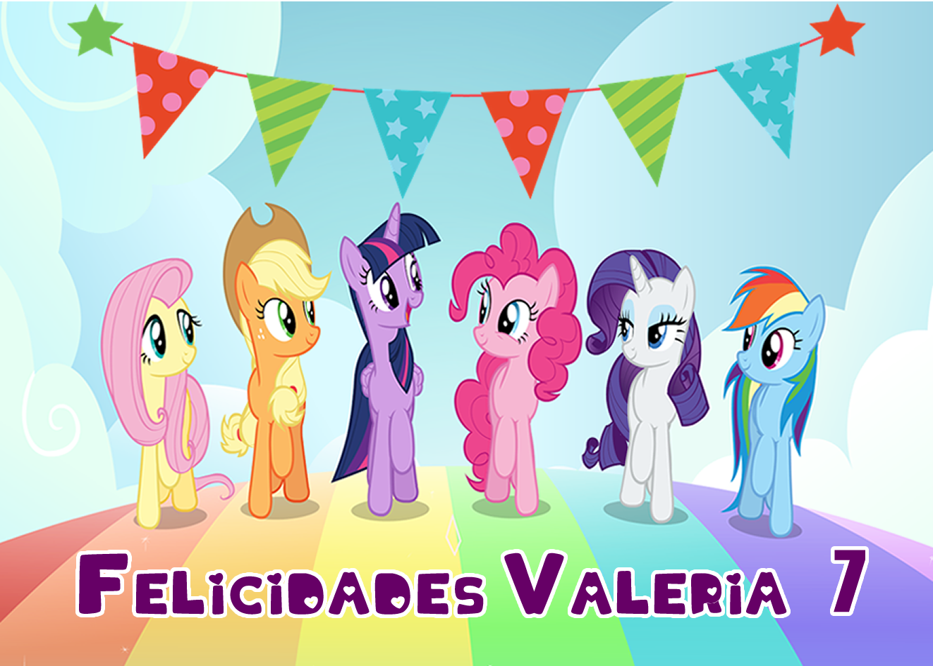 OBLEA de  My little pony rectangular personalizada para pastel o Tarta, especial para cumpleaños