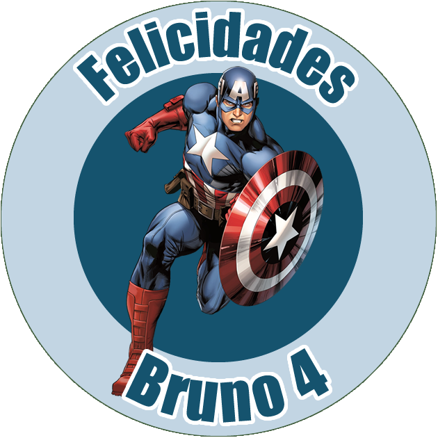 OBLEA de Capitan America personalizada para pastel o Tarta, especial para cumpleaños