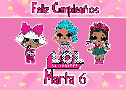 OBLEA de LOL rectangular personalizada para pastel o Tarta, especial para cumpleaños