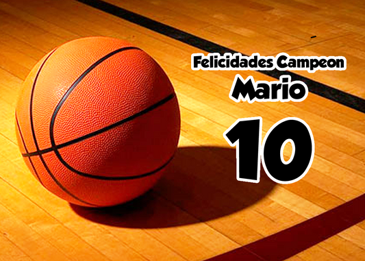 OBLEA de Basquetball rectangular personalizada para pastel o Tarta, especial para cumpleaños