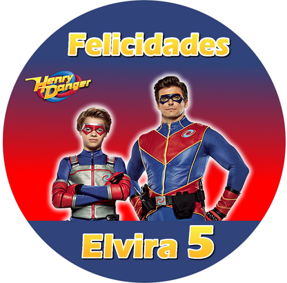 OBLEA de  Henry Danger personalizada para pastel o Tarta, especial para cumpleaños