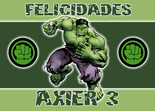 OBLEA de Hulk rectangular personalizada para pastel o Tarta, especial para cumpleaños