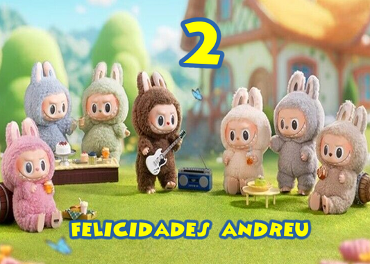 OBLEA de Labubu rectangular personalizada para pastel o Tarta, especial para cumpleaños