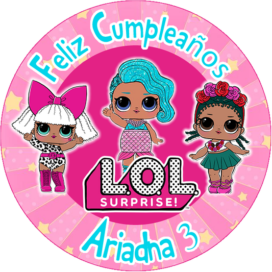 OBLEA de LOL personalizada para pastel o Tarta, especial para cumpleaños