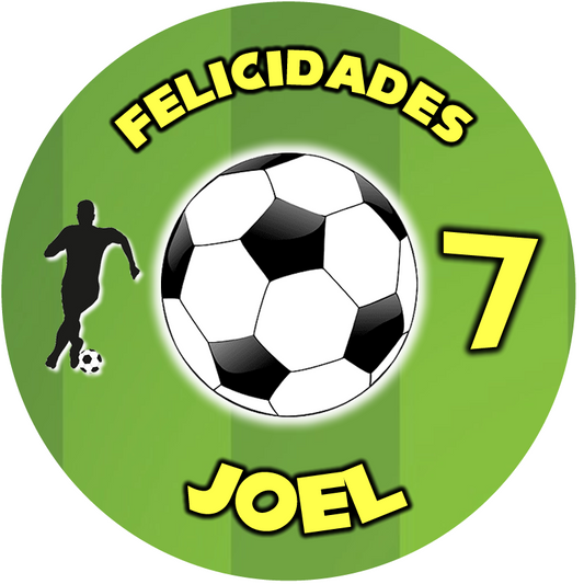 OBLEA de  Futbol personalizada para pastel o Tarta, especial para cumpleaños