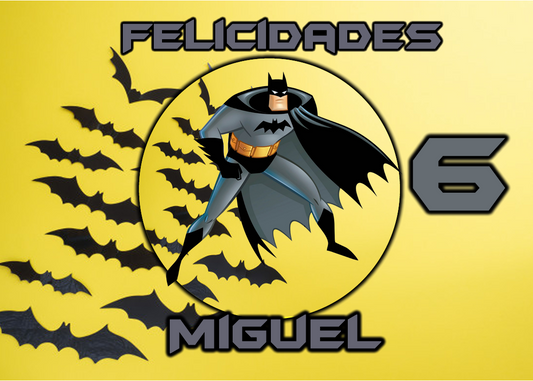 OBLEA de Batman 2 rectangular personalizada para pastel o Tarta, especial para cumpleaños