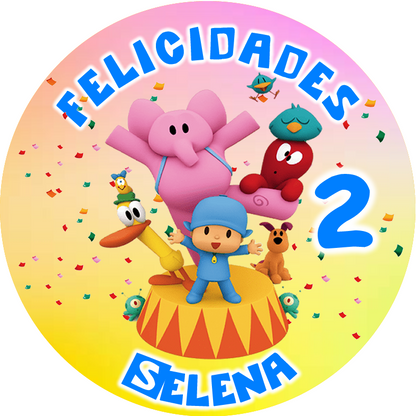 OBLEA de Pocoyo personalizada para pastel o Tarta, especial para cumpleaños