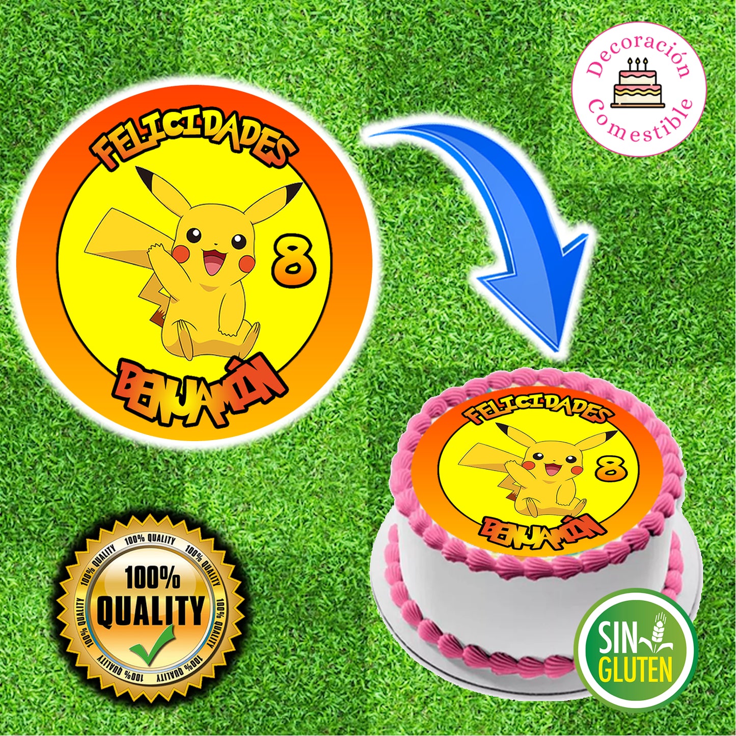 OBLEA de  Barça personalizada para pastel o Tarta, especial para cumpleaños